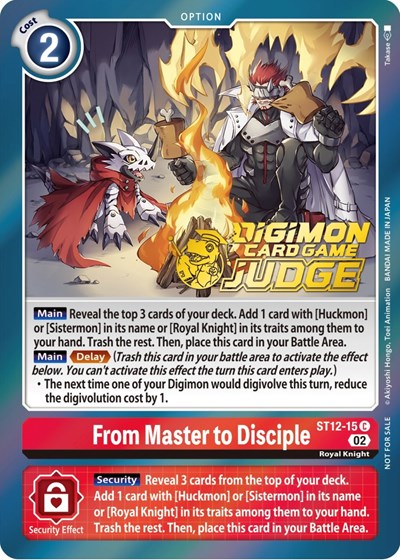 From Master to Disciple (Judge Pack 3)