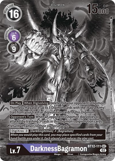 DarknessBagramon (Alternate Art) (Black & White)