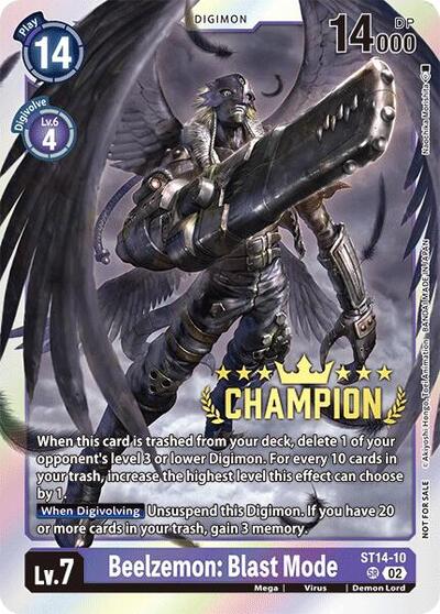 Beelzemon: Blast Mode (Digimon 3-On-3 Champion)