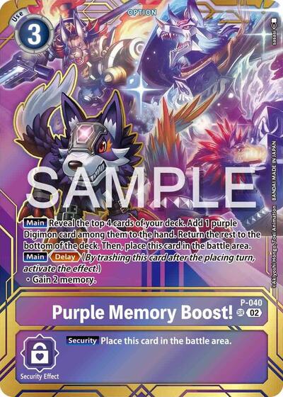Purple Memory Boost! - P-040 (Premium Card Collection - Memory Boost! Set)