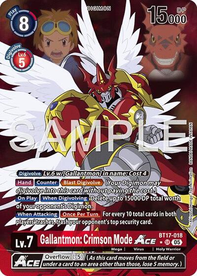 Gallantmon: Crimson Mode ACE (Alternate Art) - Advanced Booster Digimon Generation Digimon spoiler