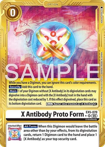 X Antibody Proto Form (Gold Border) - Advanced Booster Digimon Generation Digimon spoiler