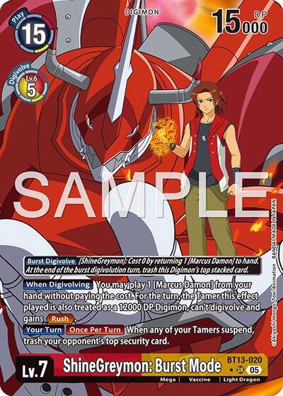 ShineGreymon: Burst Mode (Alternate Art) - Advanced Booster Digimon Generation Digimon spoiler