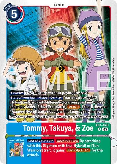 Tommy, Takuya, & Zoe - Advanced Booster Digimon Generation Digimon spoiler