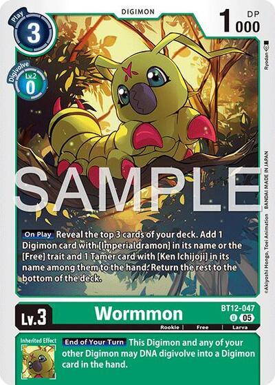 Wormmon - BT12-047 (Reprint) - Advanced Booster Digimon Generation Digimon spoiler