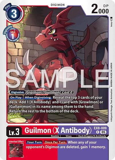 Guilmon (X Antibody) (Reprint) - Advanced Booster Digimon Generation Digimon spoiler