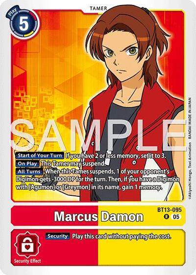 Marcus Damon - BT13-095 (Reprint) - Advanced Booster Digimon Generation Digimon spoiler