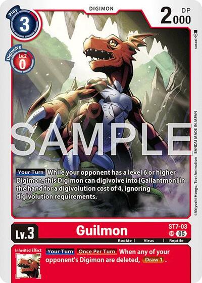 Guilmon - ST7-03 (Reprint) - Advanced Booster Digimon Generation Digimon spoiler
