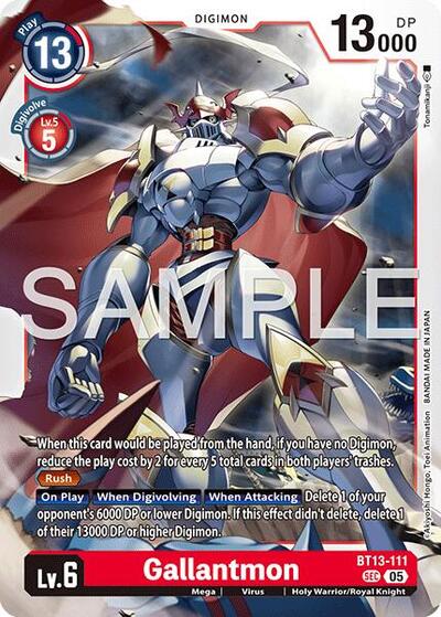 Gallantmon - BT13-111 (Reprint) - Advanced Booster Digimon Generation Digimon spoiler