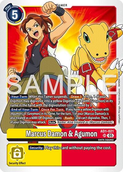 Marcus Damon & Agumon - Advanced Booster Digimon Generation Digimon spoiler