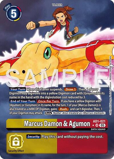 Marcus Damon & Agumon (Alternate Art) - Advanced Booster Digimon Generation Digimon spoiler