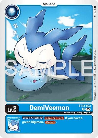 DemiVeemon - BT12-002 (Reprint) - Advanced Booster Digimon Generation Digimon spoiler