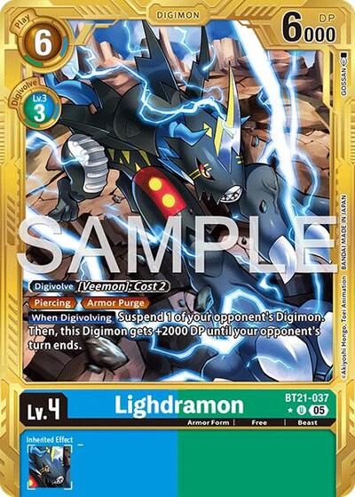 Lighdramon (Gold Border) - Advanced Booster Digimon Generation Digimon spoiler