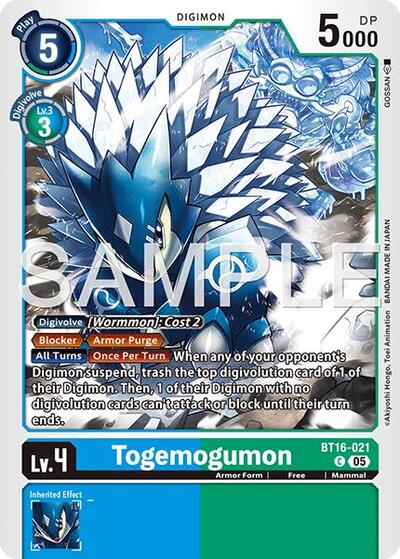 Togemogumon (Reprint) - Advanced Booster Digimon Generation Digimon spoiler