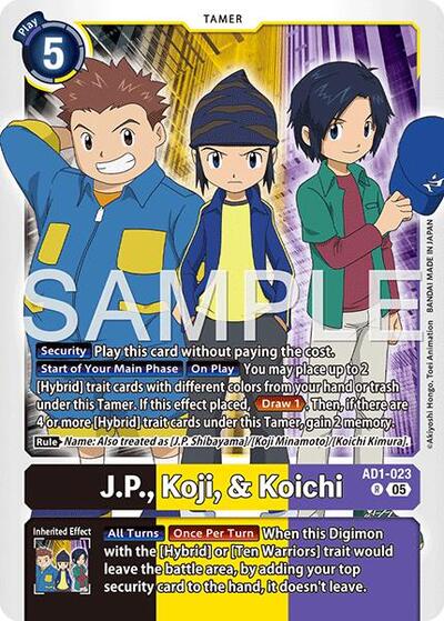 J.P., Koji, & Koichi - Advanced Booster Digimon Generation Digimon spoiler