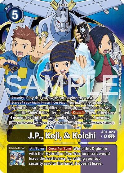J.P., Koji, & Koichi (Alternate Art) - Advanced Booster Digimon Generation Digimon spoiler