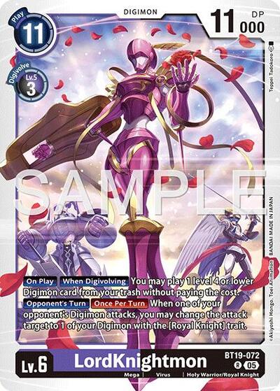 LordKnightmon - BT19-072 (Reprint) - Advanced Booster Digimon Generation Digimon spoiler