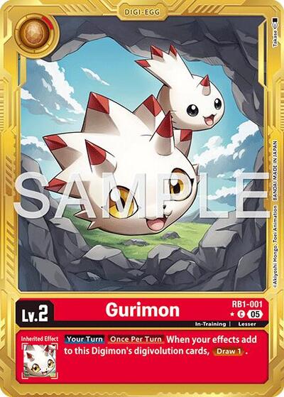 Gurimon (Gold Border) - Advanced Booster Digimon Generation Digimon spoiler