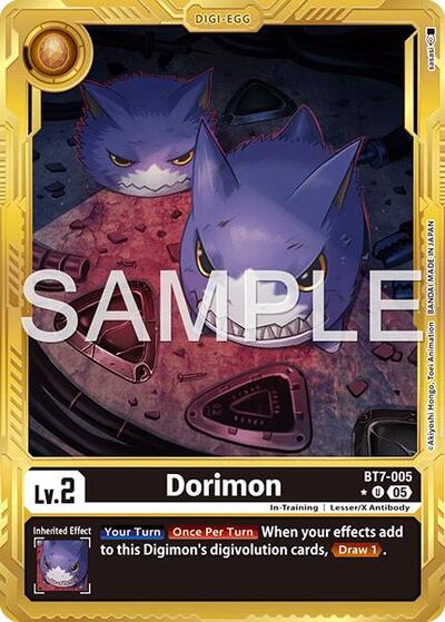 Dorimon (Gold Border) - Advanced Booster Digimon Generation Digimon spoiler