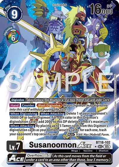 Susanoomon ACE (Alternate Art) - Advanced Booster Digimon Generation Digimon spoiler