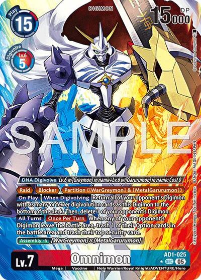 Omnimon - AD1-025 (Alternate Art) - Advanced Booster Digimon Generation Digimon spoiler