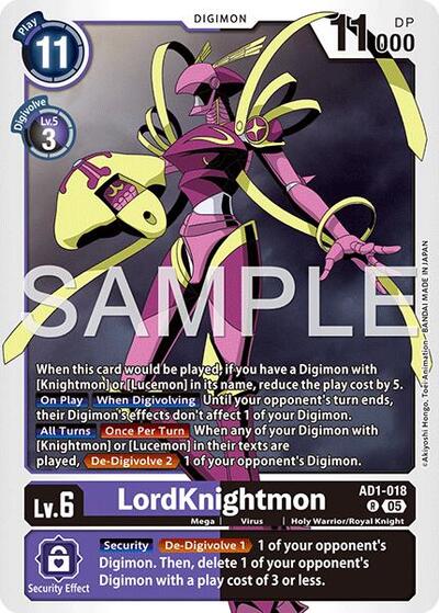 LordKnightmon - AD1-018 - Advanced Booster Digimon Generation Digimon spoiler