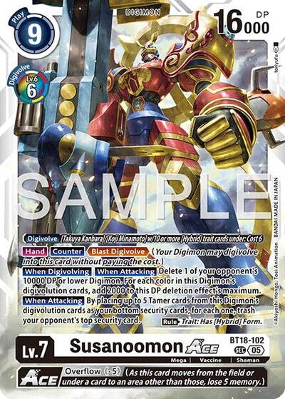 Susanoomon ACE (Reprint) - Advanced Booster Digimon Generation Digimon spoiler