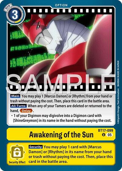 Awakening of the Sun (Reprint) - Advanced Booster Digimon Generation Digimon spoiler