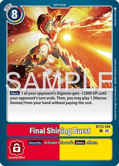Final Shining Burst (Reprint) - Advanced Booster Digimon Generation Digimon spoiler