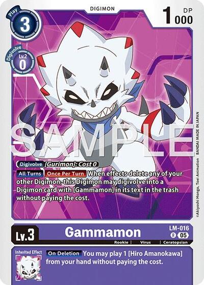 Gammamon - LM-016 (Reprint) - Advanced Booster Digimon Generation Digimon spoiler