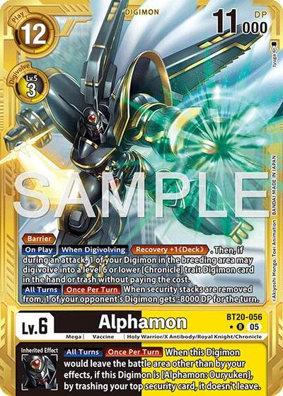 Alphamon (Gold Border) - Advanced Booster Digimon Generation Digimon spoiler