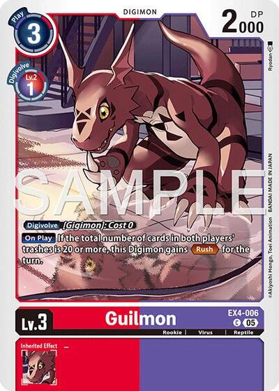 Guilmon - EX4-006 (Reprint) - Advanced Booster Digimon Generation Digimon spoiler