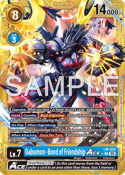 Gabumon - Bond of Friendship ACE (Gold Border) - Advanced Booster Digimon Generation Digimon spoiler