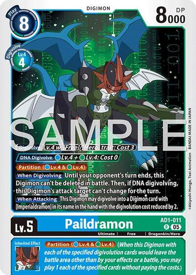 Paildramon - AD1-011 - Advanced Booster Digimon Generation Digimon spoiler