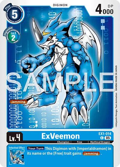 ExVeemon - EX1-014 (Reprint) - Advanced Booster Digimon Generation Digimon spoiler