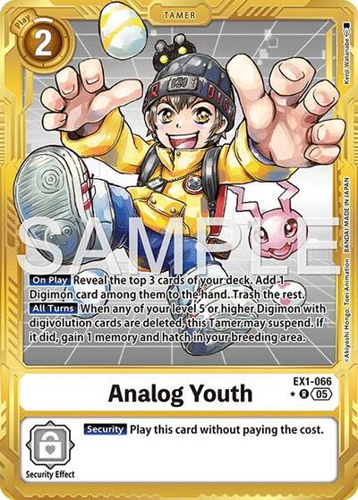 Analog Youth (Gold Border) - Advanced Booster Digimon Generation Digimon spoiler