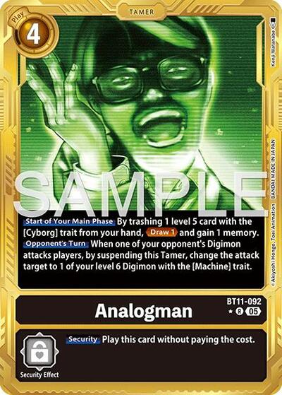 Analogman (Gold Border) - Advanced Booster Digimon Generation Digimon spoiler
