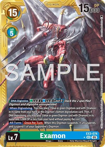 Examon (Gold Border) - Advanced Booster Digimon Generation Digimon spoiler