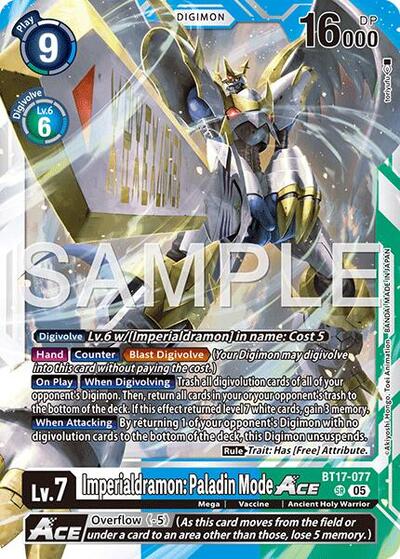 Imperialdramon: Paladin Mode ACE (Reprint) - Advanced Booster Digimon Generation Digimon spoiler