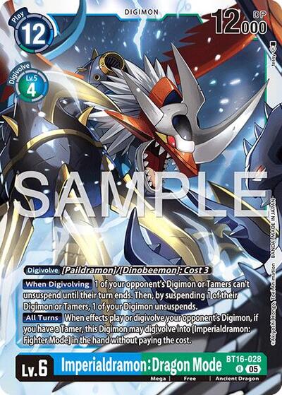 Imperialdramon: Dragon Mode - BT16-028 (Reprint) - Advanced Booster Digimon Generation Digimon spoiler
