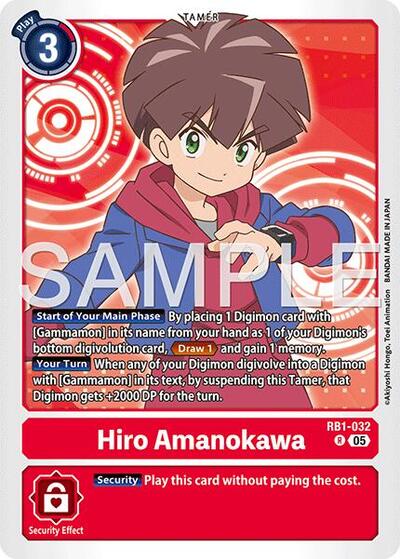 Hiro Amanokawa - RB1-032 (Reprint) - Advanced Booster Digimon Generation Digimon spoiler