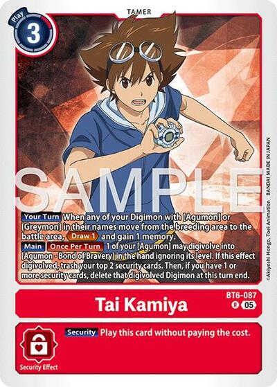 Tai Kamiya - BT6-087 (Reprint) - Advanced Booster Digimon Generation Digimon spoiler