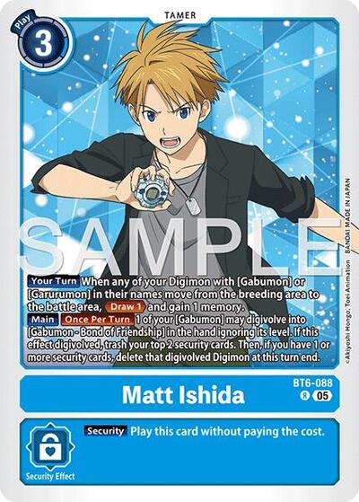 Matt Ishida (Reprint) - Advanced Booster Digimon Generation Digimon spoiler