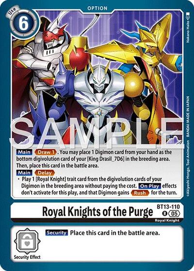 Royal Knights of the Purge (Reprint) - Advanced Booster Digimon Generation Digimon spoiler