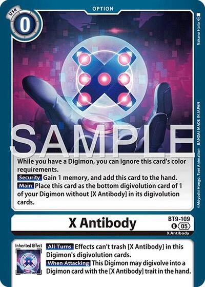X Antibody (Reprint) - Advanced Booster Digimon Generation Digimon spoiler