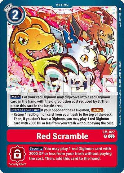 Red Scramble (Reprint) - Advanced Booster Digimon Generation Digimon spoiler