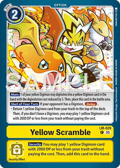 Yellow Scramble (Reprint) - Advanced Booster Digimon Generation Digimon spoiler