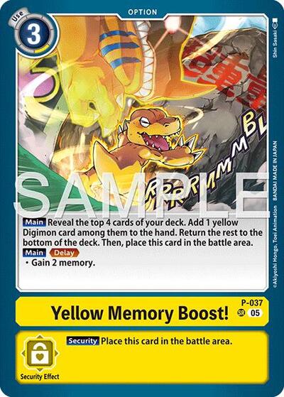 Yellow Memory Boost! (Reprint) - Advanced Booster Digimon Generation Digimon spoiler