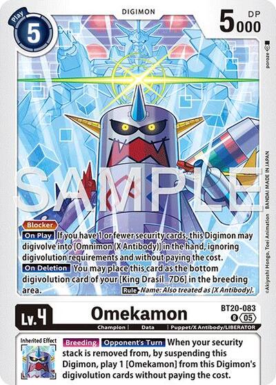 Omekamon - BT20-083 (Reprint) - Advanced Booster Digimon Generation Digimon spoiler