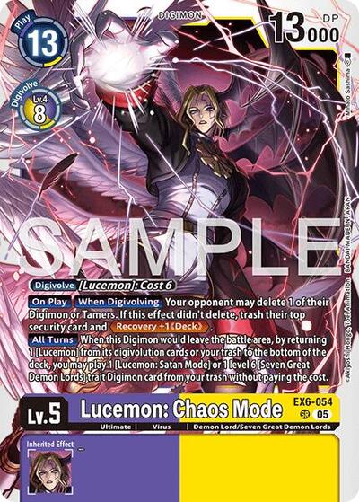 Lucemon: Chaos Mode (Reprint) - Advanced Booster Digimon Generation Digimon spoiler